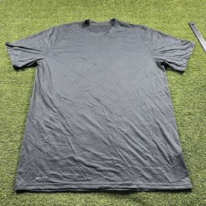 Nike Tee Dri-Fit Gray Adult XL NEW Plain Blank